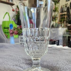 EAPG Vintage  Honey comb pedestal glass 8 1/2 " tall